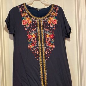 Floral embroidered dress